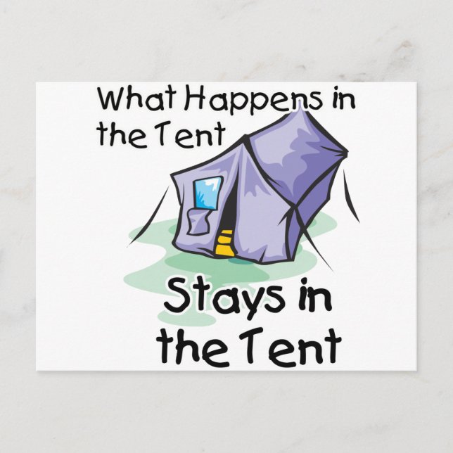 What Happens in the Tent Postcard (Front)