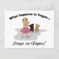 What Happens in Vegas Pug Bachelor Party Ts, Gifts