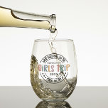 What happens on Girls Trip Custom Girls Weekend Stemless Wine Glass<br><div class="desc">What happens on Girls Trip Custom Girls Weekend Funny Vacation design</div>