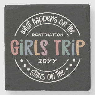 What happens on Girls Trip Custom Girls Weekend Stone Coaster