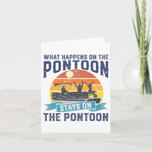 What Happens On The Pontoon Boat Funny Boating Gif Card