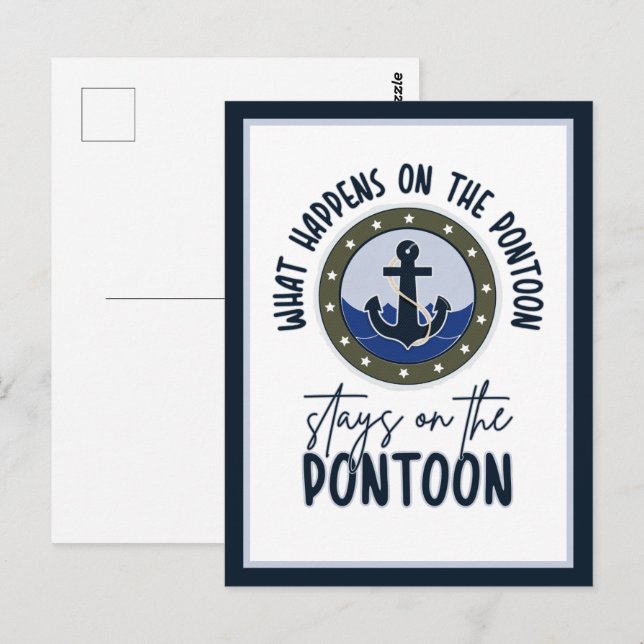 What Happens on the pontoon stays on the pontoon Postcard (Front/Back)
