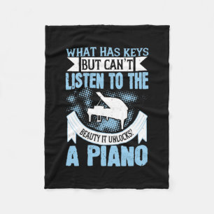 What Has Keys But Can’T Listen To The Beauty Fleece Blanket