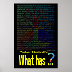 What has...  Tree Poster Book Non-Rhyming
