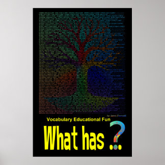 What has...  Tree Poster Book Non-Rhyming
