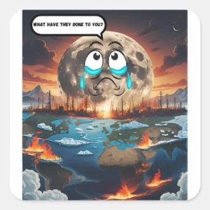 What Have They Done to You? – If The Moon Could  Square Sticker