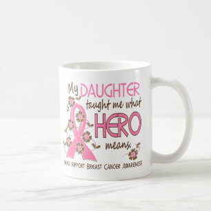 What Hero Means Breast Cancer Daughter Coffee Mug
