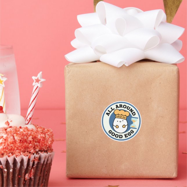 What ho, All Around Good Egg Classic Round Sticker (Party)