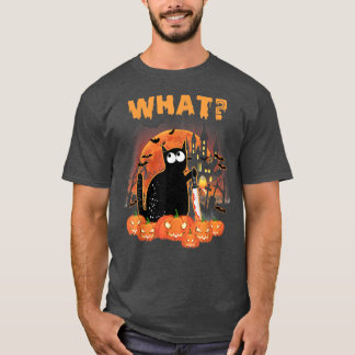 What Humour Murder Black Cat, Kitten Halloween Cos T-Shirt