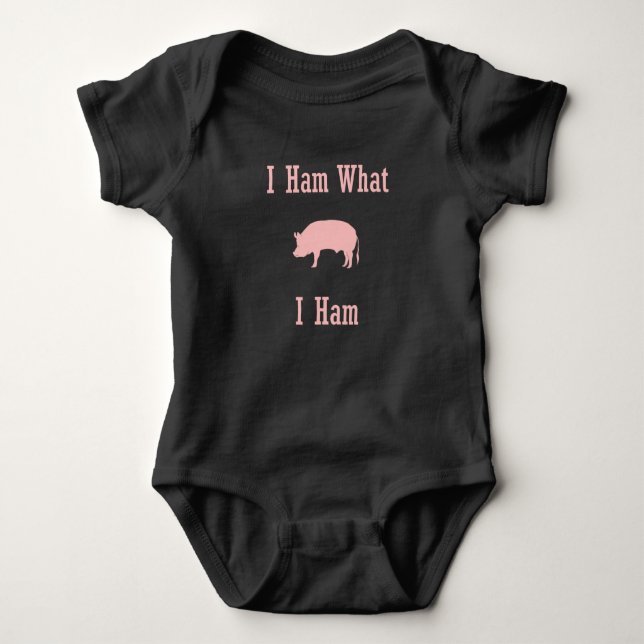 What I Ham Pig Lover Baby Outfit Bodysuit (Front)