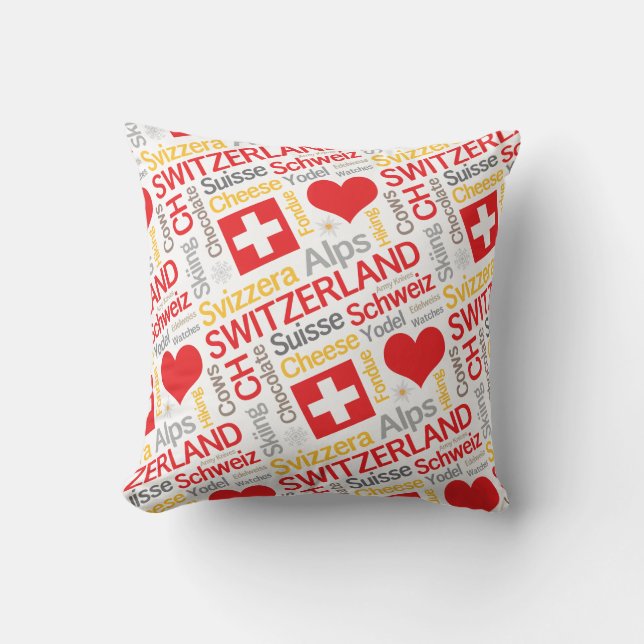 What I Love About Switzerland Cushion (Front)