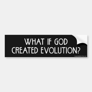 What If God Created Evolution? Intelligent Design Bumper Sticker