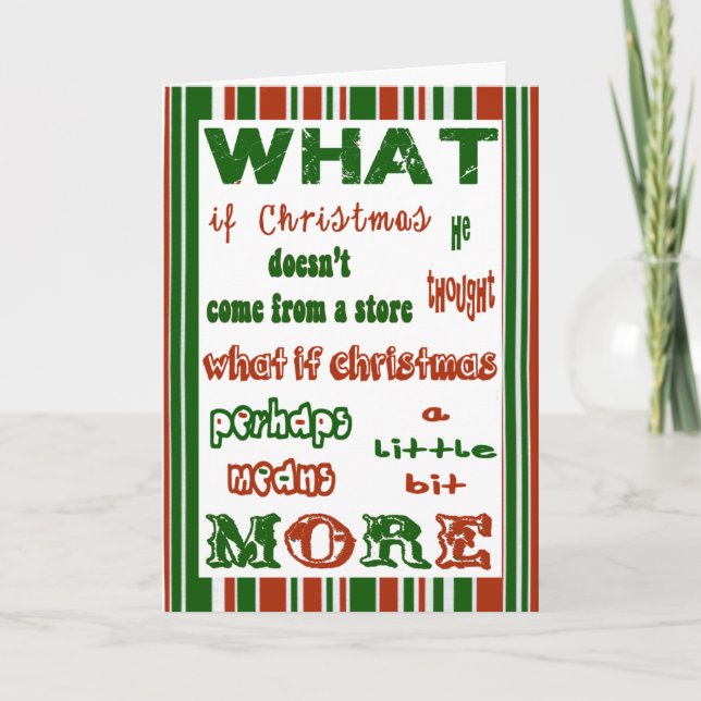 What If Holiday Card (Front)