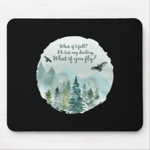 What if I fall Cute Fall Autumn Thanksgiving Mouse Pad