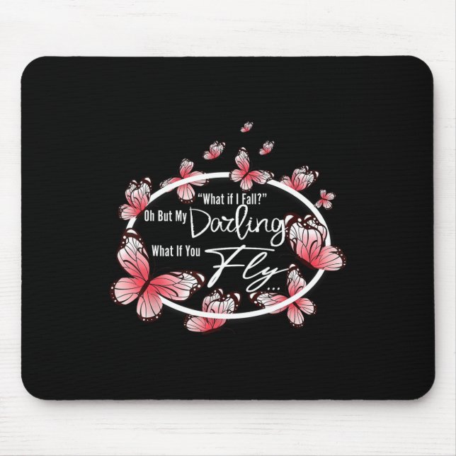 What If I Fall Oh Cute Fall Autumn Thanksgiving Mouse Pad (Front)