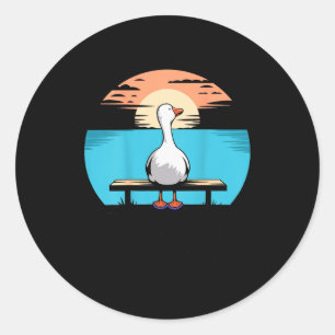 What If Im Not Silly Enough Goose Funny Silly Goos Classic Round Sticker