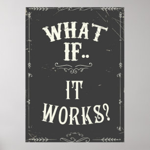 What if...It works? Inspirational Quote Poster