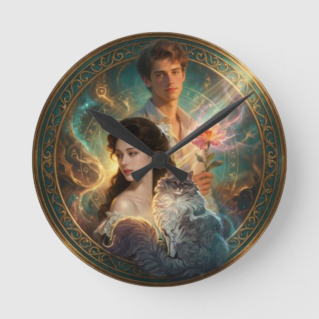 What If Your Pet Was Human?  Round Clock (Front)