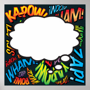 What I'm Thinking Comic Book Pop Art Poster