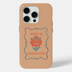 What in Carnation Funny Cowboy Flower iPhone 15 Pro Case