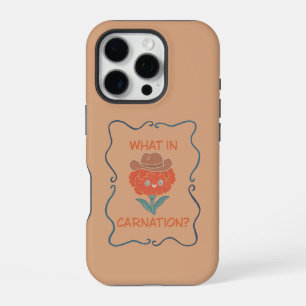 What in Carnation Funny Cowboy Flower iPhone 16 Pro Case