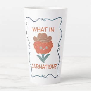 What in Carnation Funny Cowboy Flower Latte Mug