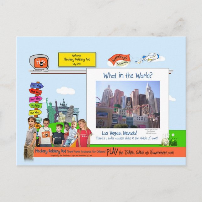 What in the World? Las Vegas! Postcard (Front)