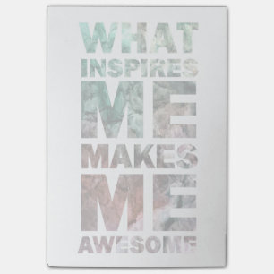 What Inspires Me Makes Me Awesome 2 Post-it Notes