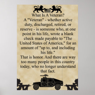 What is a veteran? poster