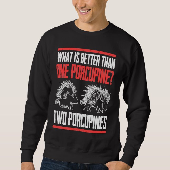 What Is Better Than One Porcupine Two Porcupines Sweatshirt (Front)