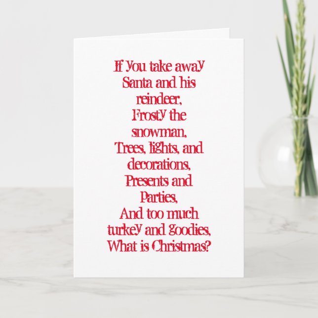 What is Christmas? Holiday Card (Front)