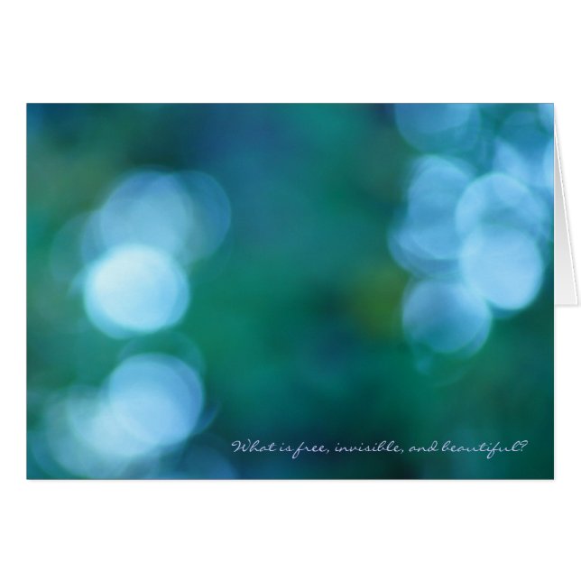 What is Free, Invisible, and Beautiful? (Front Horizontal)