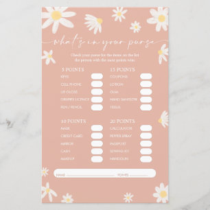 What Is in Your Purse Baby Shower Game