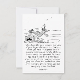 What is man that you are mindful scripture card