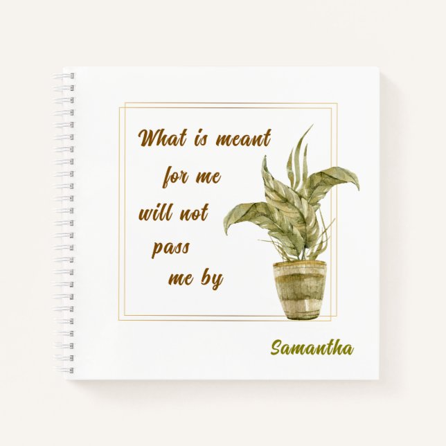 What is Meant for Me Spiral Notebook (Front)