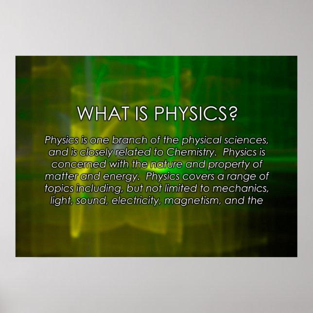 What is Physics? Poster (Front)