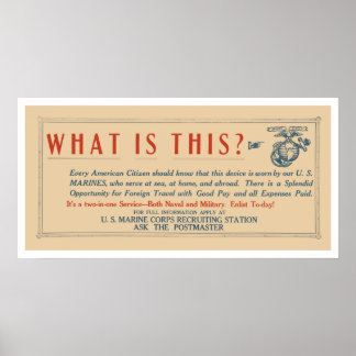 What Is This-US Marines Poster