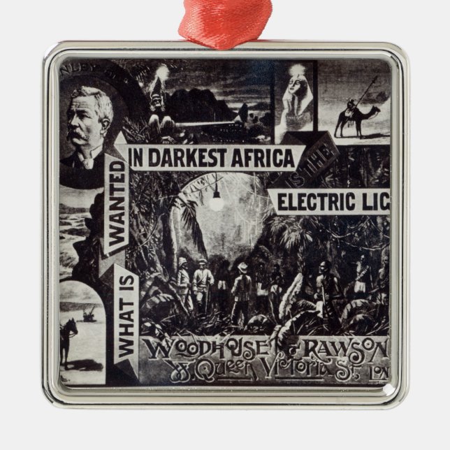 What is Wanted in Darkest Africa is Electric Metal Ornament (Front)
