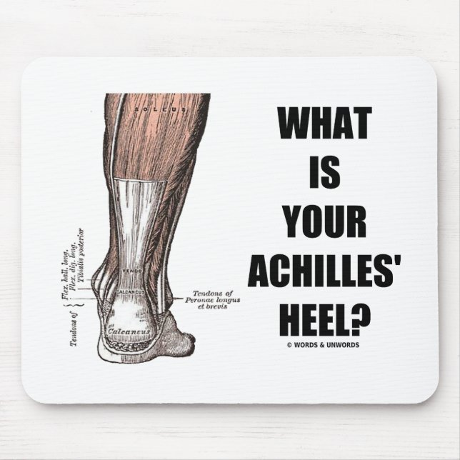 What Is Your Achilles' Heel? (Heel Anatomy) Mouse Pad (Front)