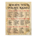 What is your pirate Name, Pirate Decoration