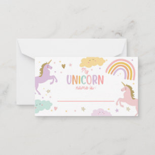 What Is Your Unicorn Name Magical Birthday Game Card