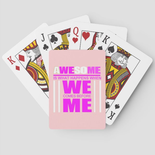 What it takes to be awesome playing cards (Back)