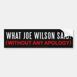 What Joe Wilson Said Bumper Sticker