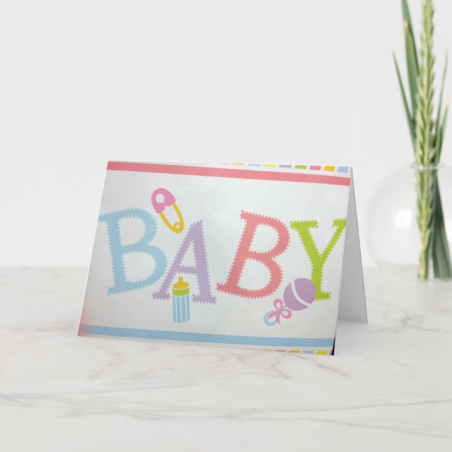 WHAT JOY AND SO HAPPYFOR YOU-A NEW BABY CARD (Front)