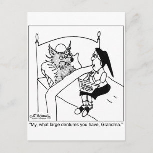 What Large Dentures You Have Postcard