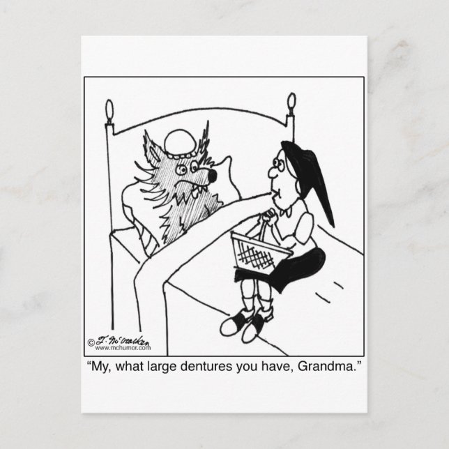 What Large Dentures You Have Postcard (Front)