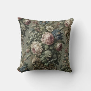 What Lies Beneath the Bloom – Gothic Victorian Cushion