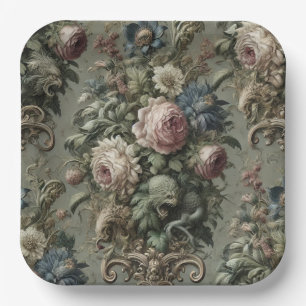 What Lies Beneath the Bloom – Gothic Victorian Paper Plate