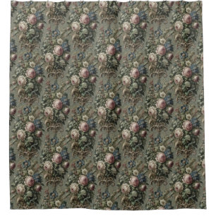 What Lies Beneath the Bloom – Gothic Victorian Shower Curtain