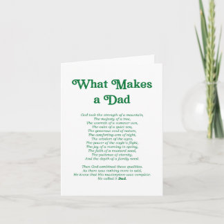 What Makes a Dad Poem Father's Day Card